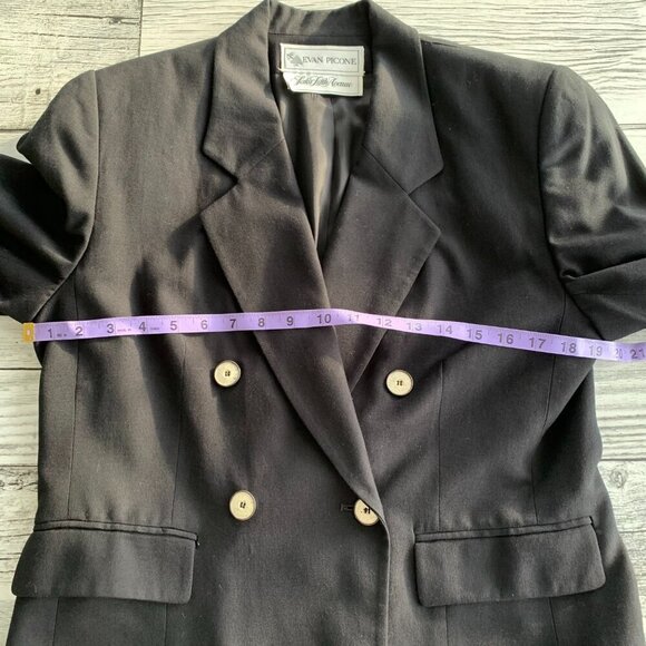 Vintage Union Made Evan Picone Double Breasted Cropped Blazer - Picture 10 of 13